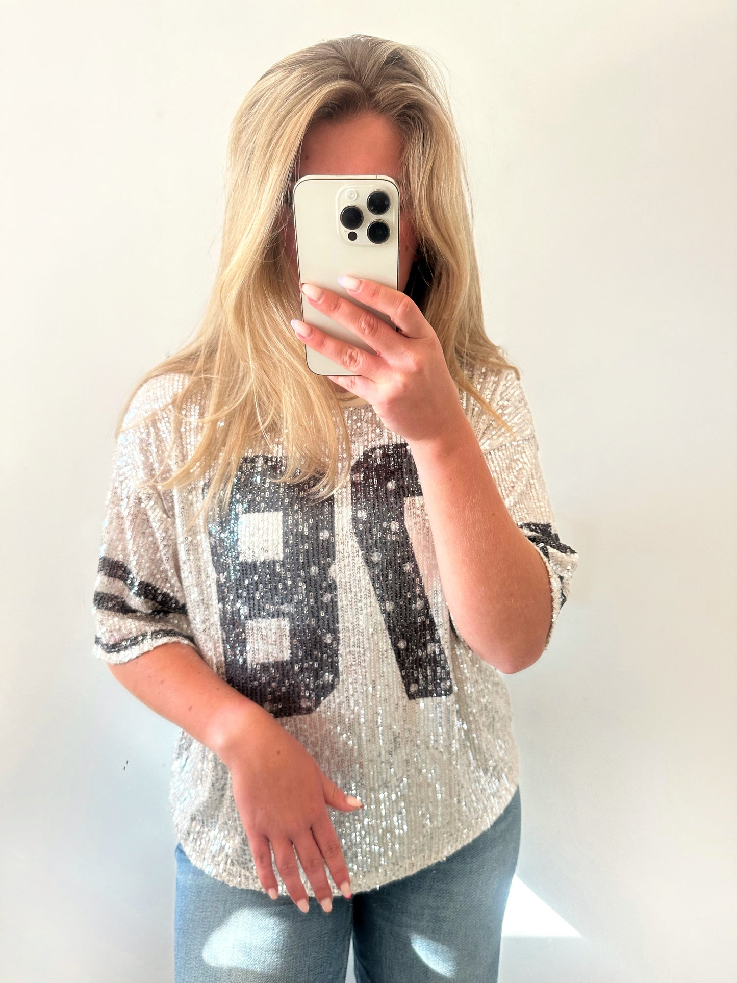 Lovely’s glitter shirt zwart