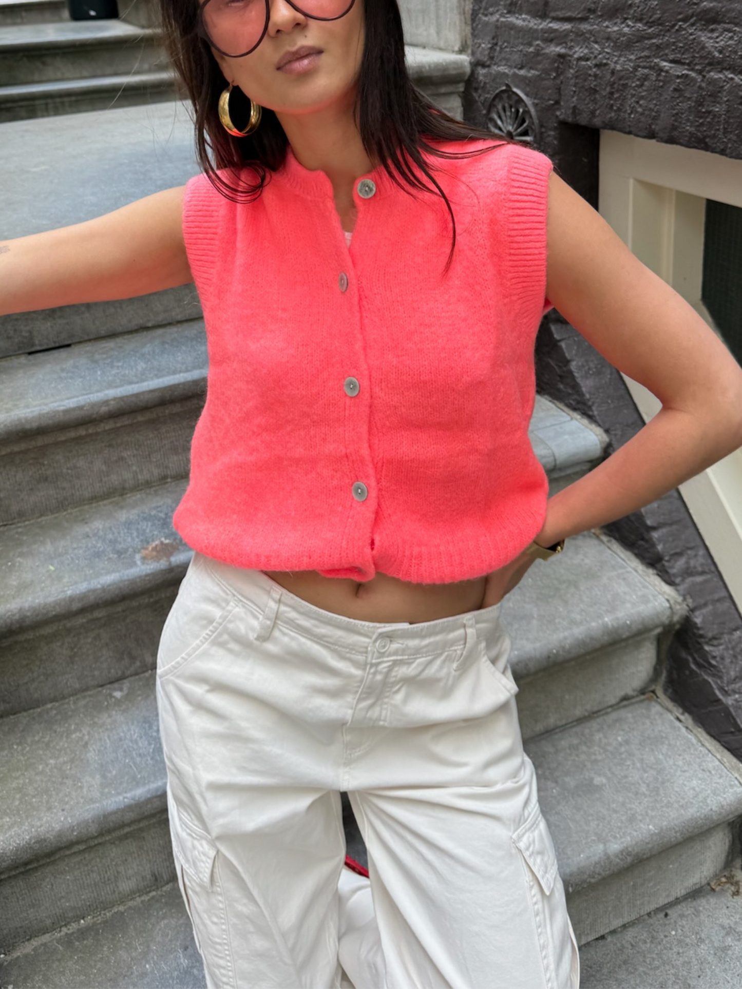 Bobbie gilet coral