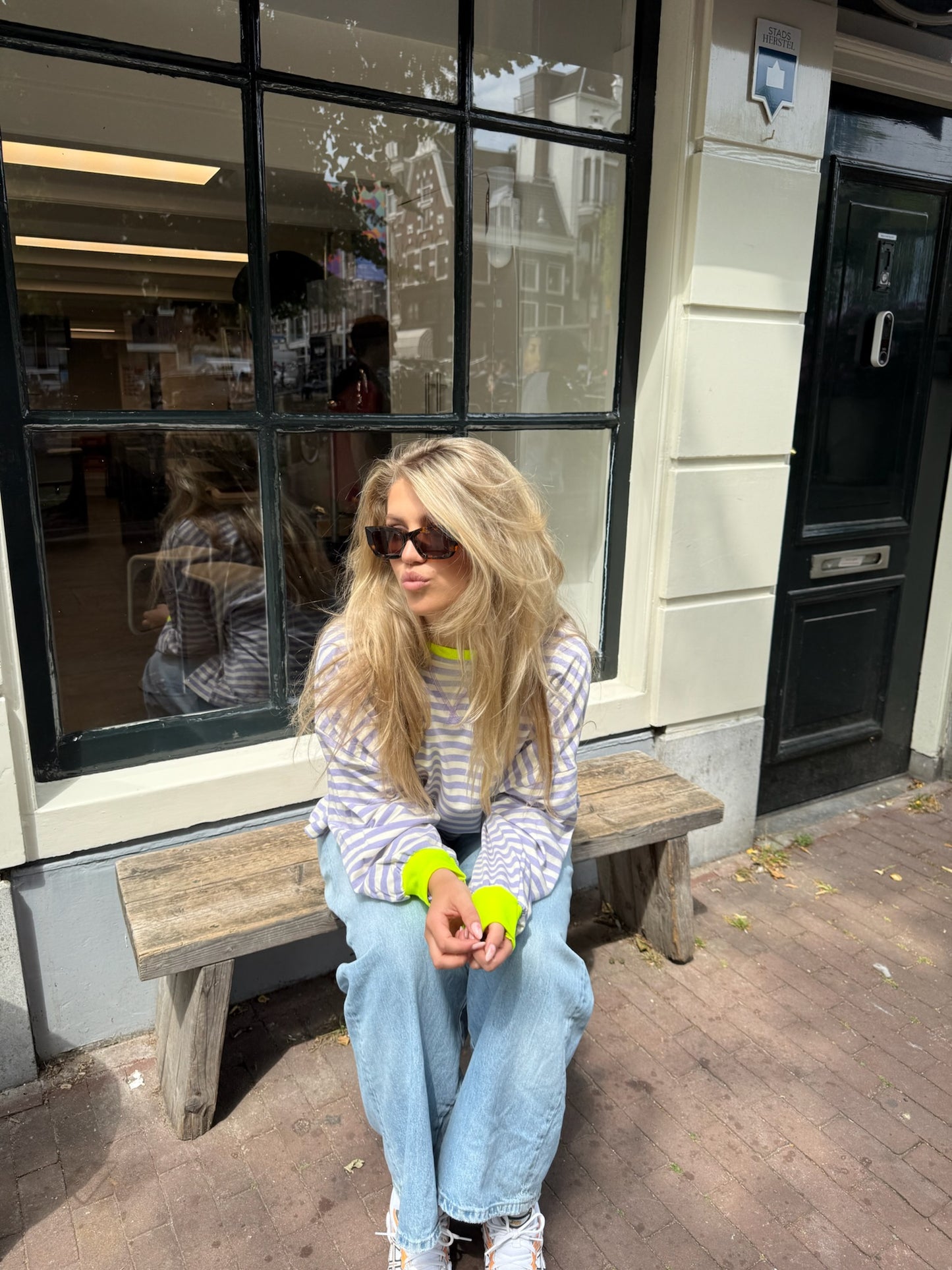Novi striped sweater lila