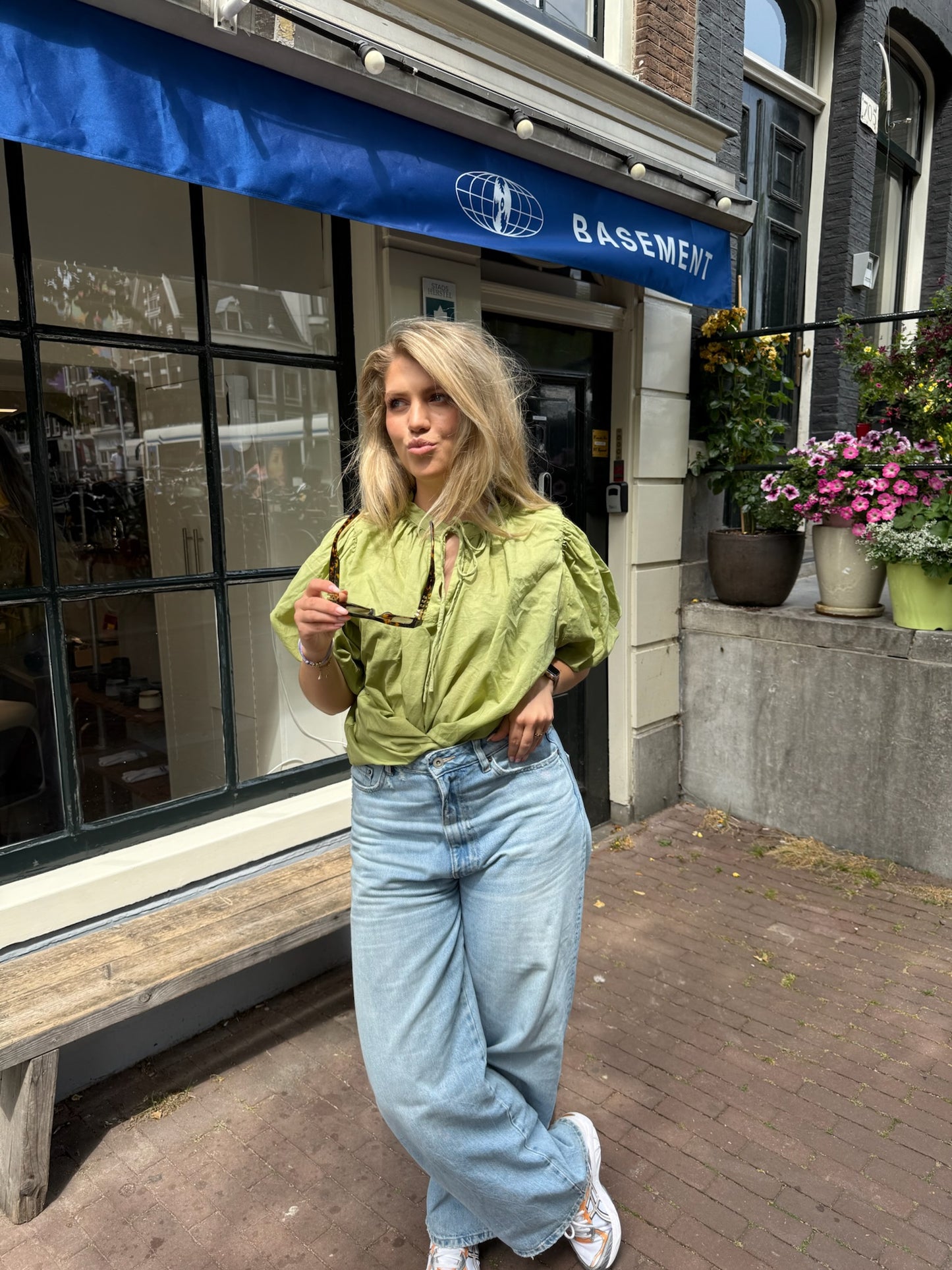 Guusje blouse olijfgroen