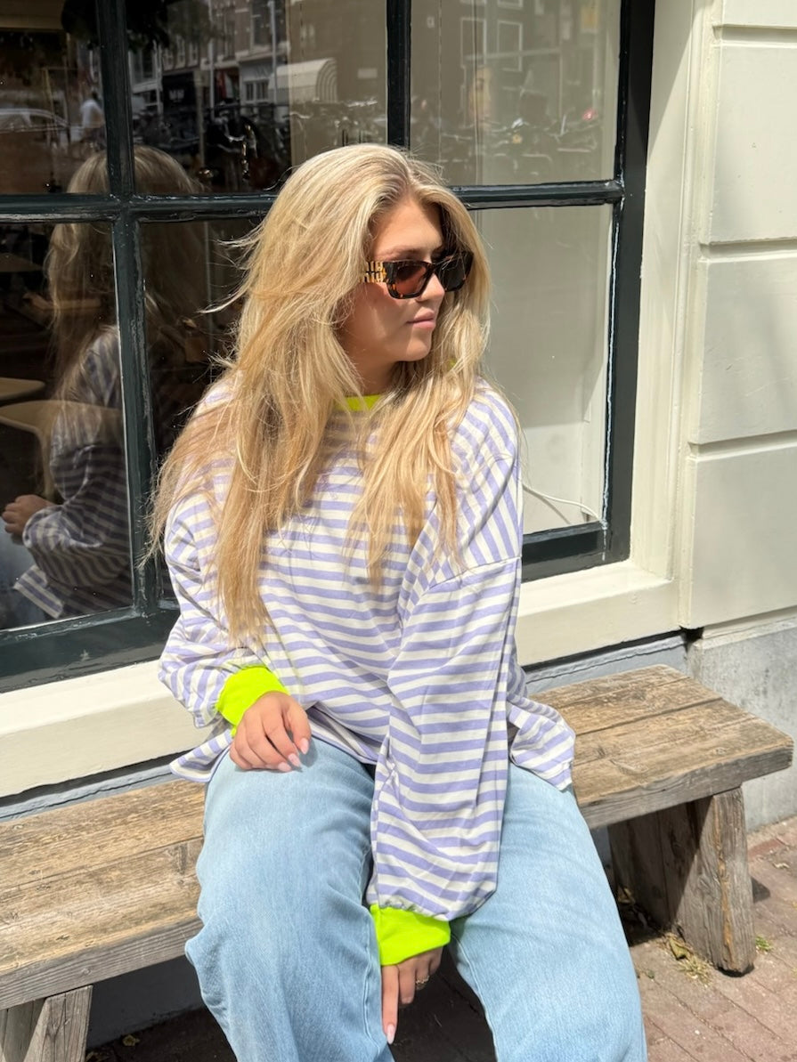 Novi striped sweater lila