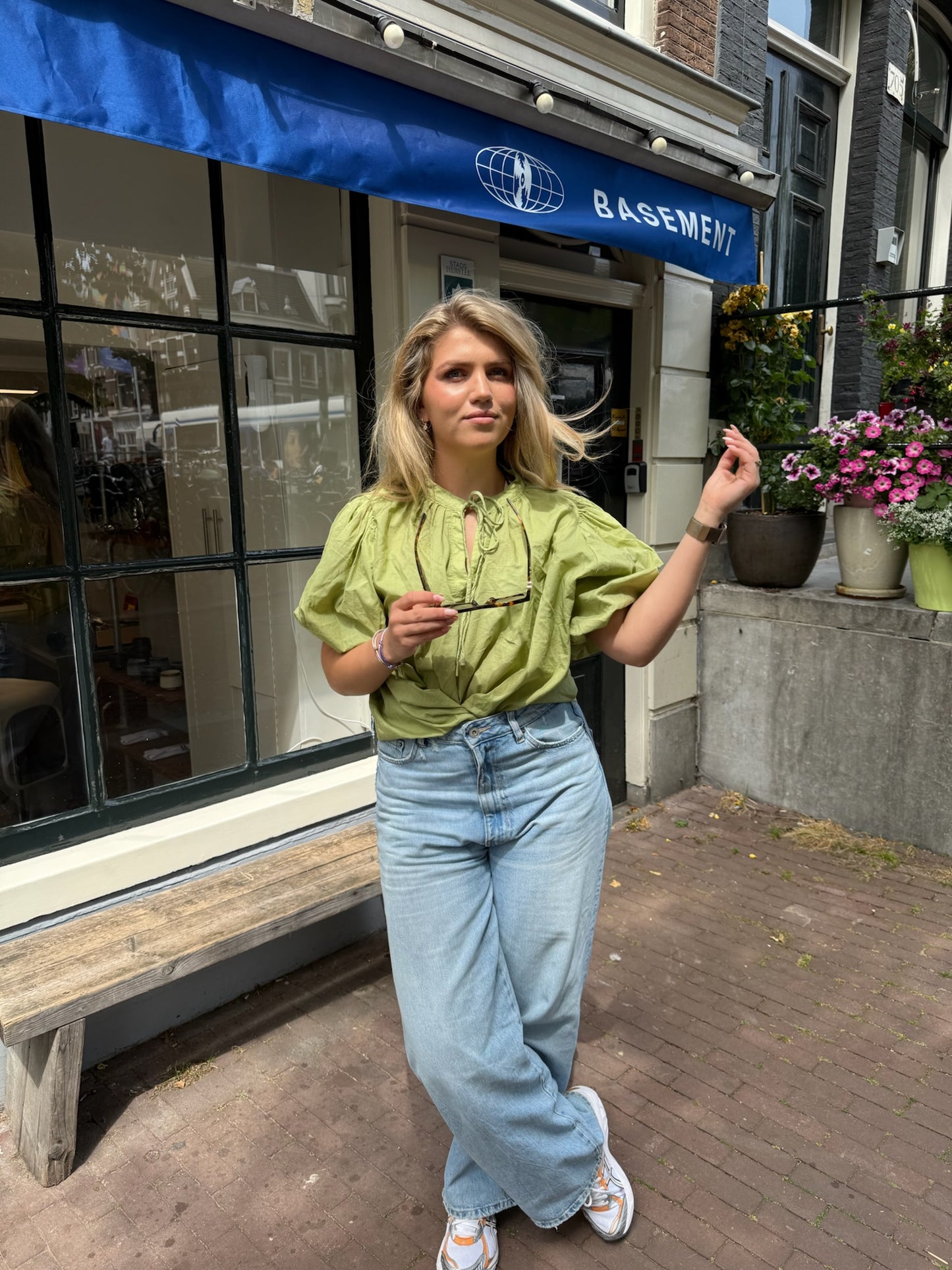 Guusje blouse olijfgroen