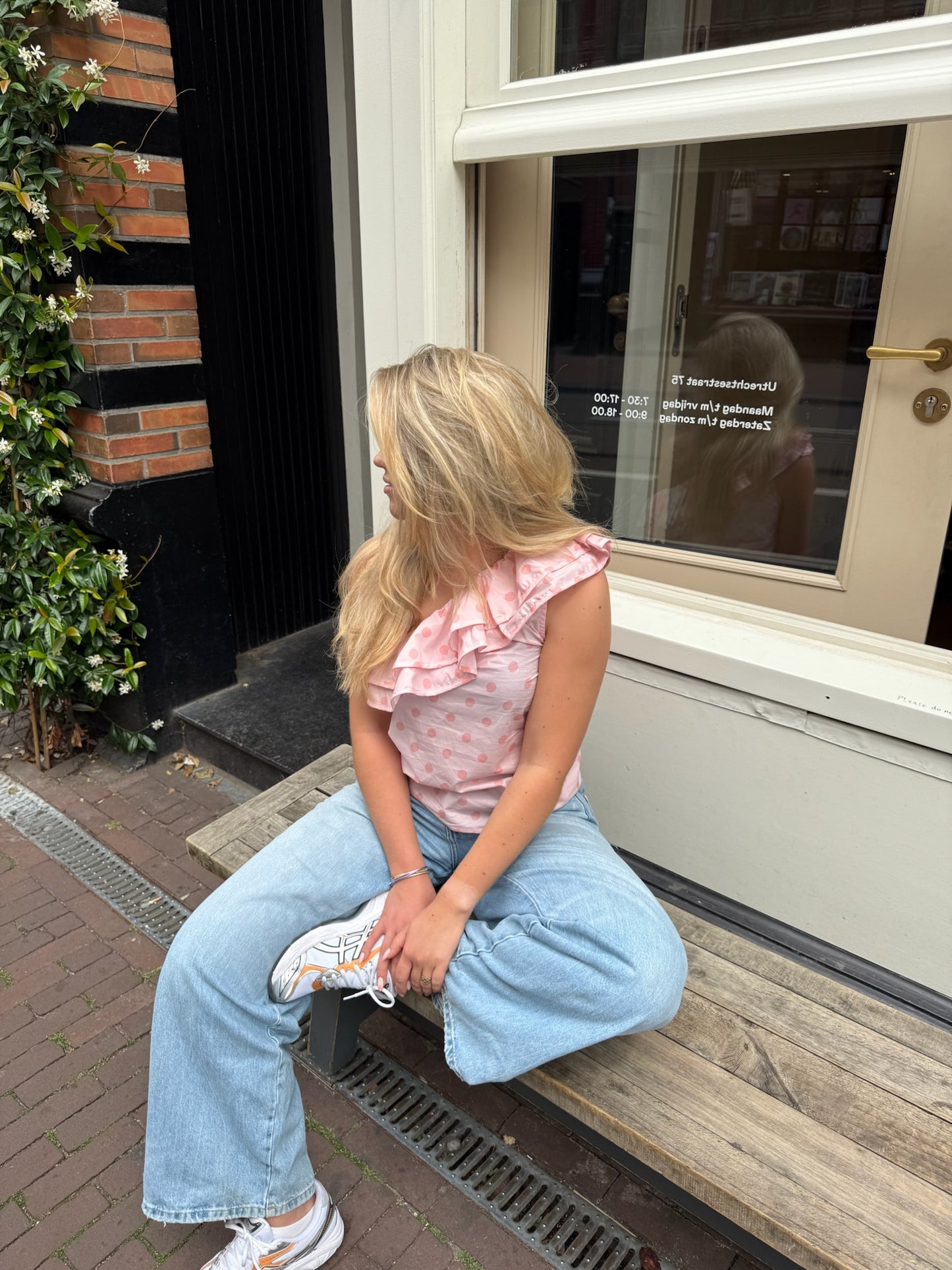 Suus dots top roze