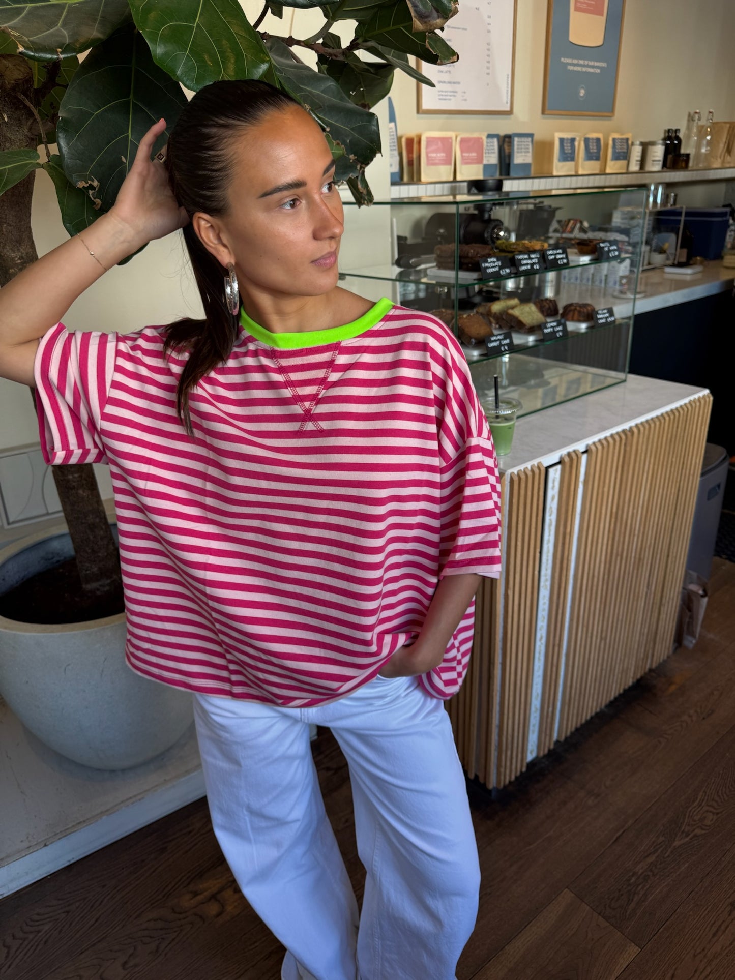 Novi striped t-shirt rood/roze - pre order