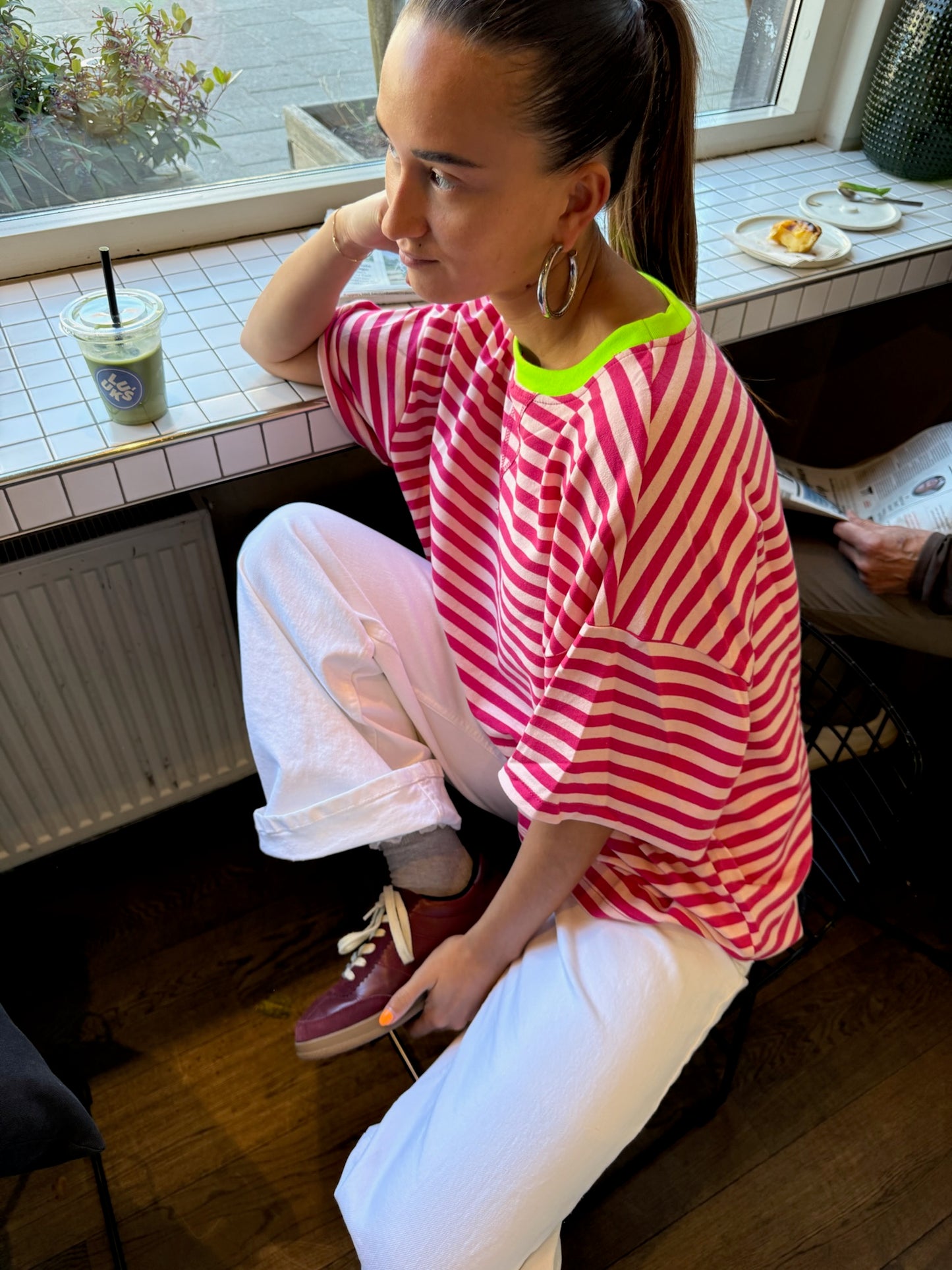 Novi striped t-shirt rood/roze - pre order