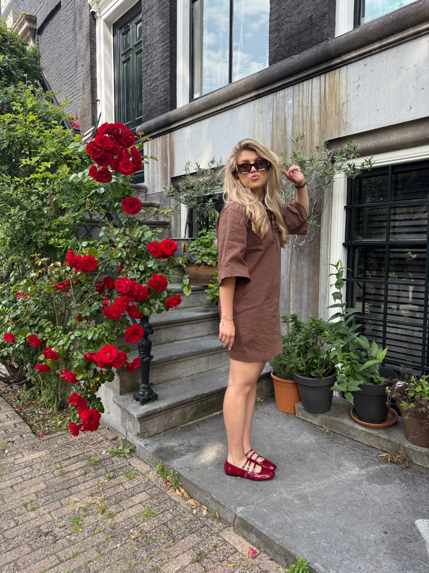 Doortje jurk choco