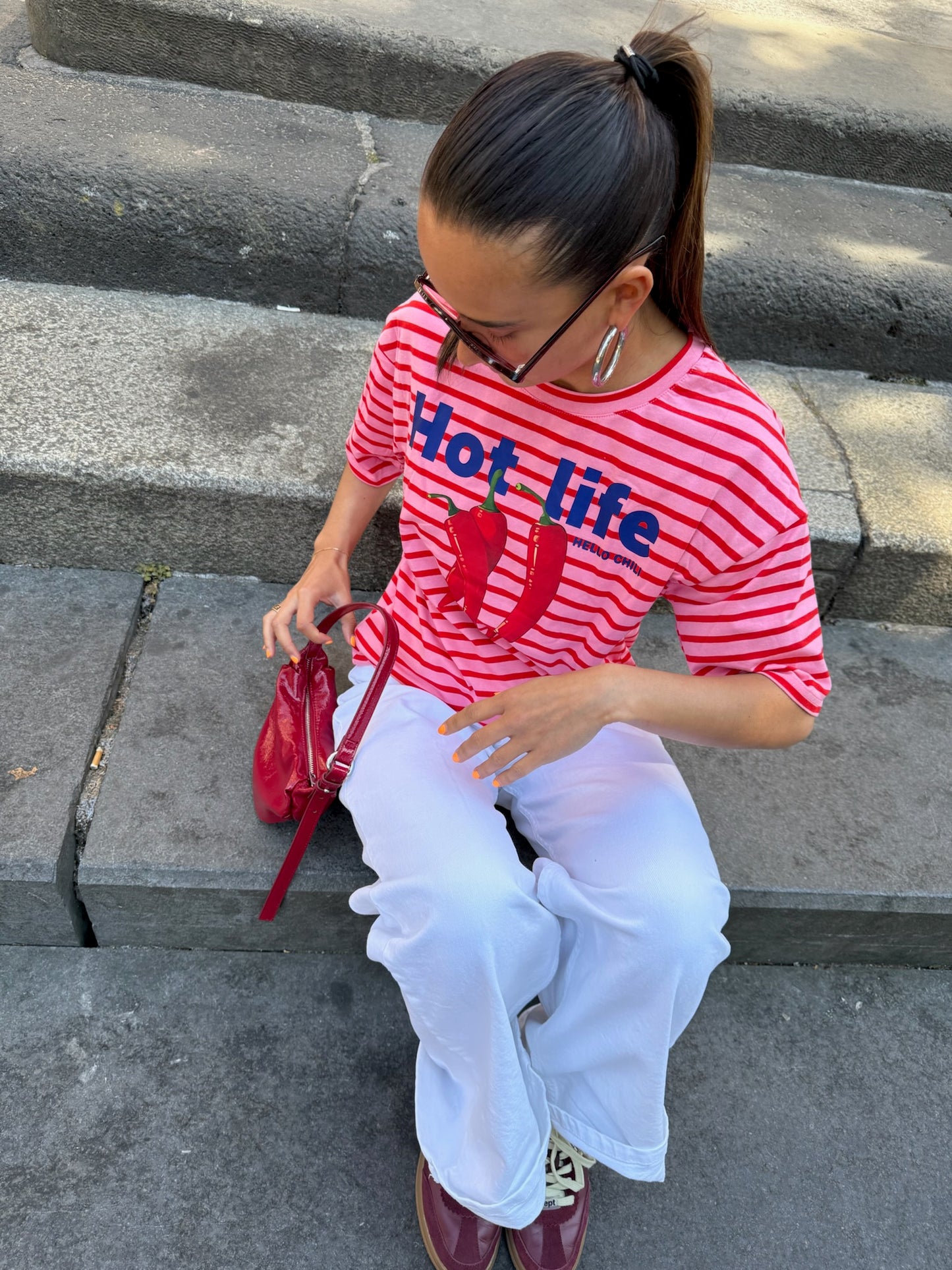 Blair t-shirt rood/roze