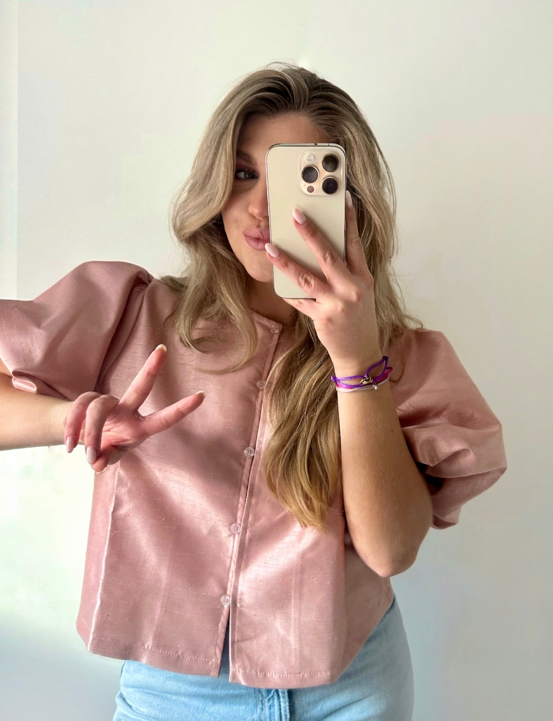 Dolly blouse rose