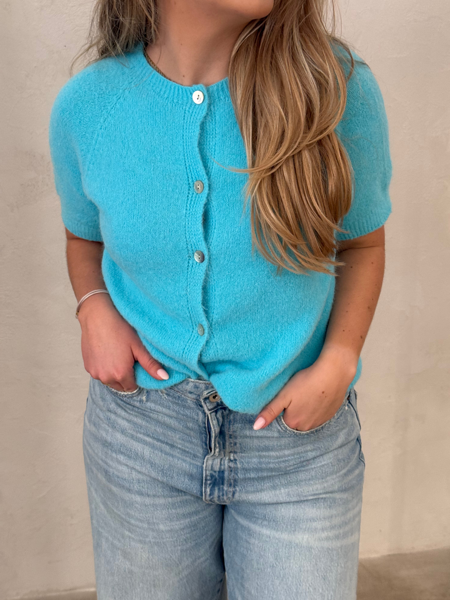 Fauve top blauw