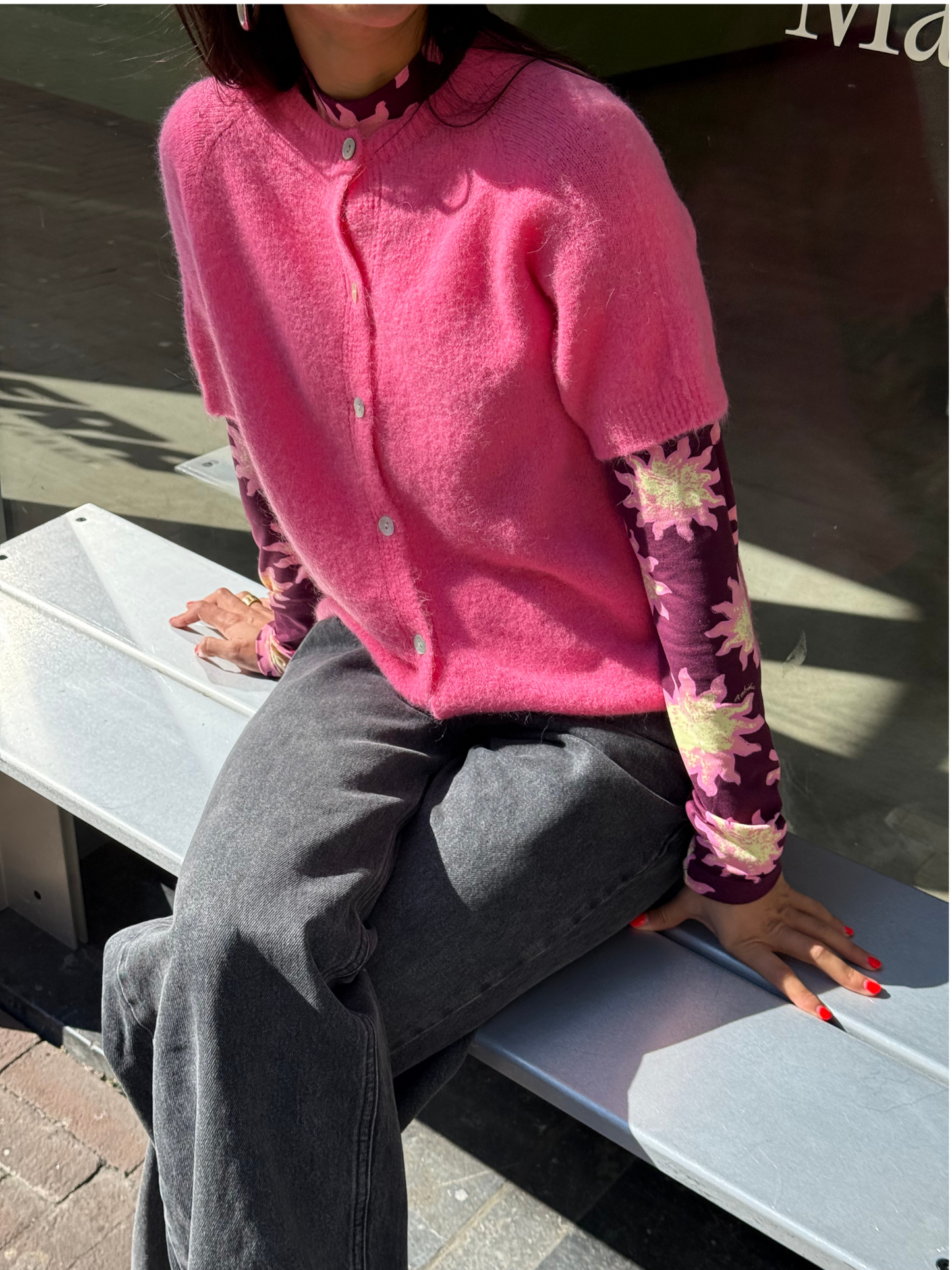 Fauve top roze