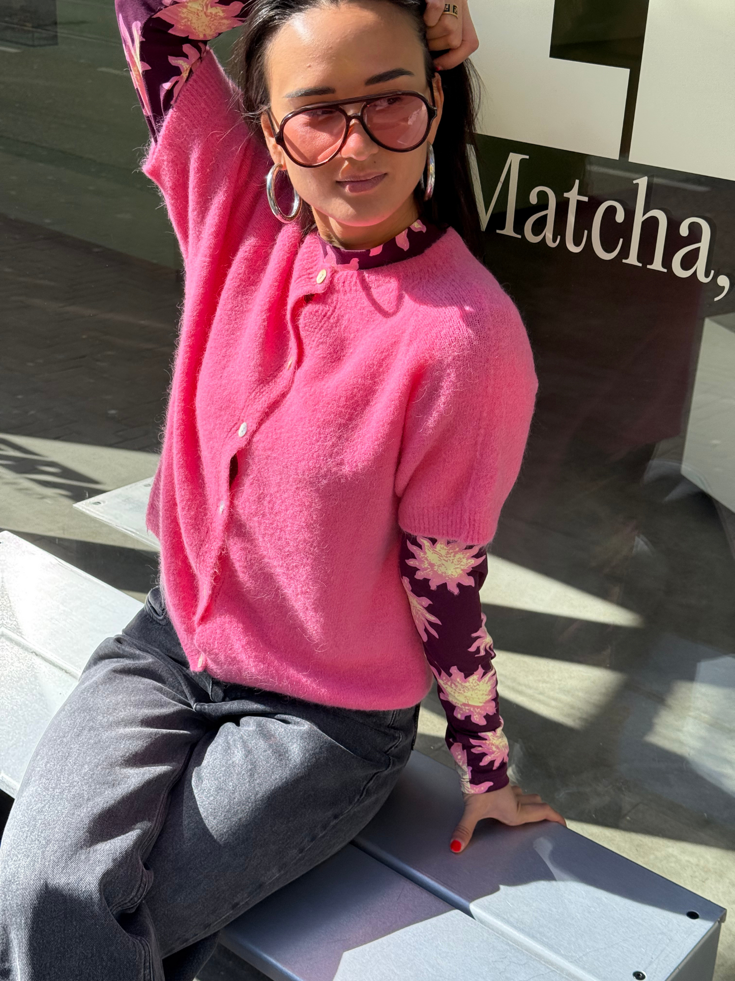 Fauve top roze