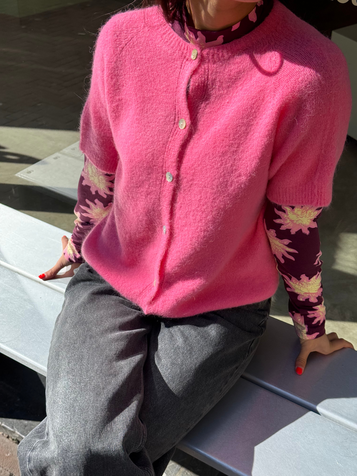 Fauve top roze
