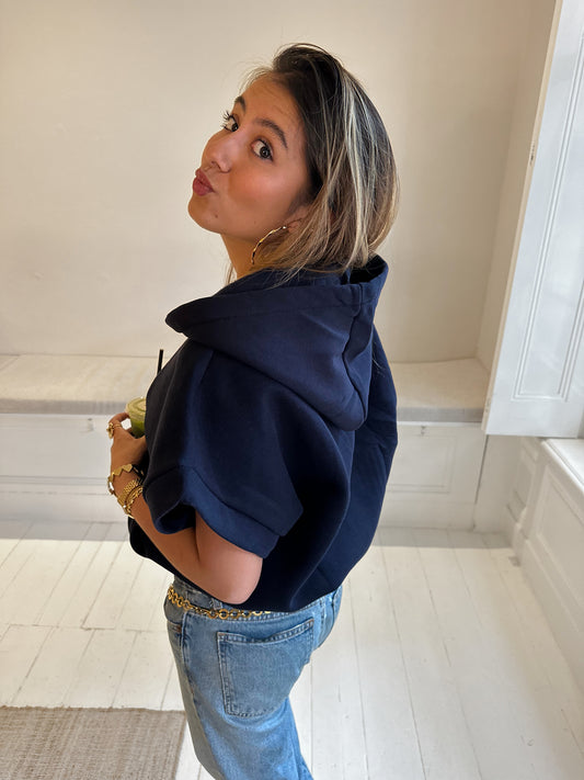 The zipper hoodie navy