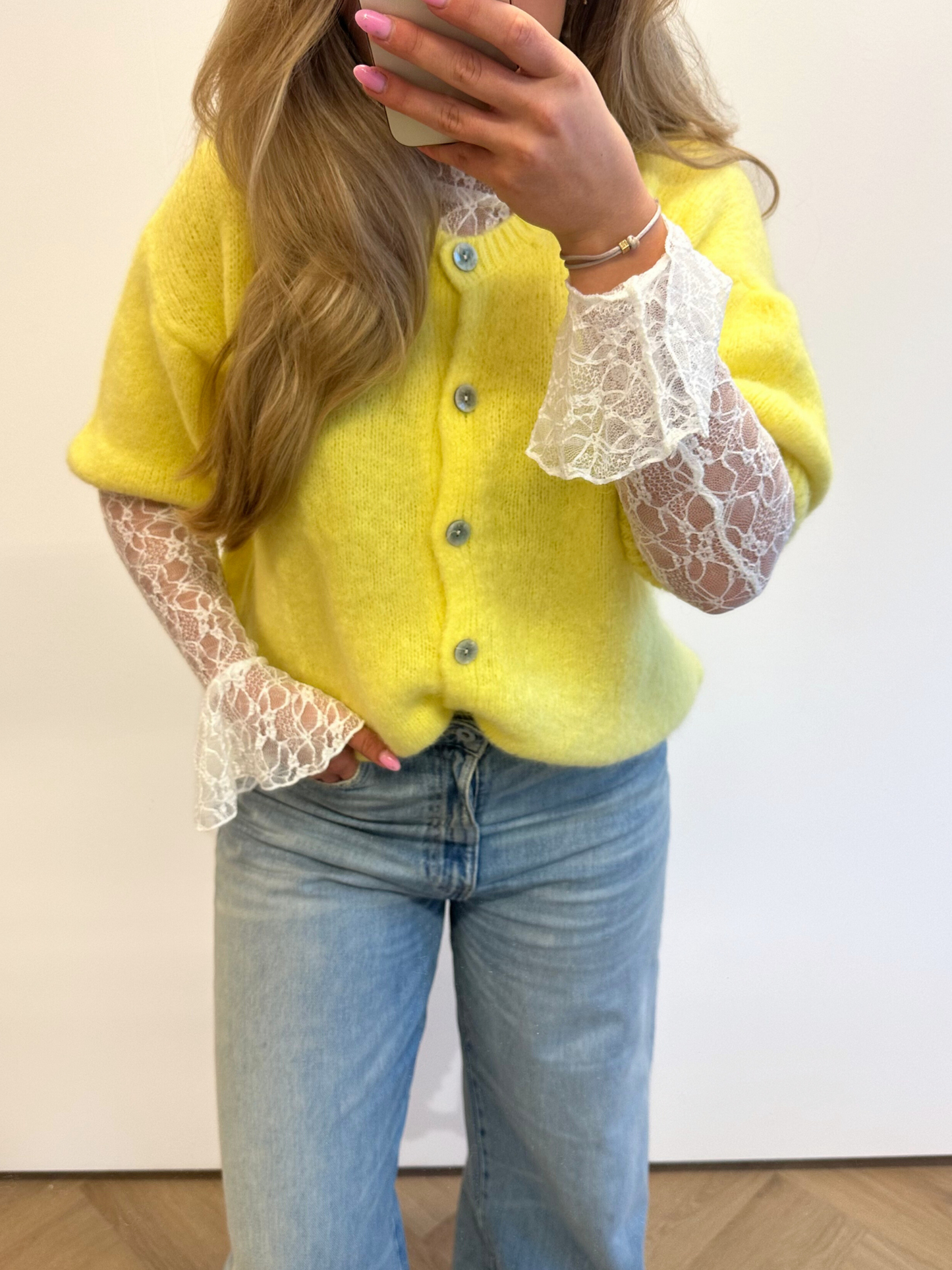 Lizzy top geel