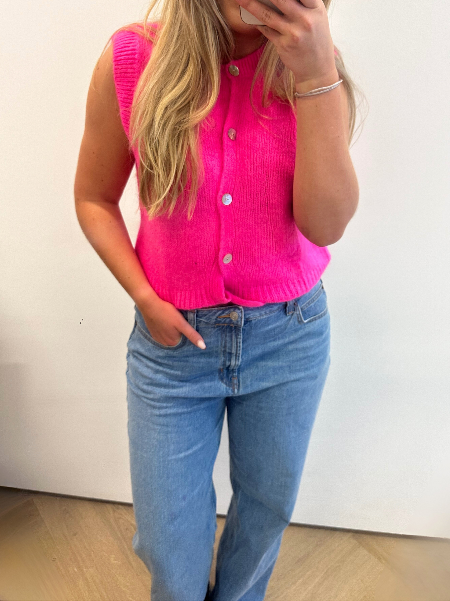 Bobbie gilet happy pink
