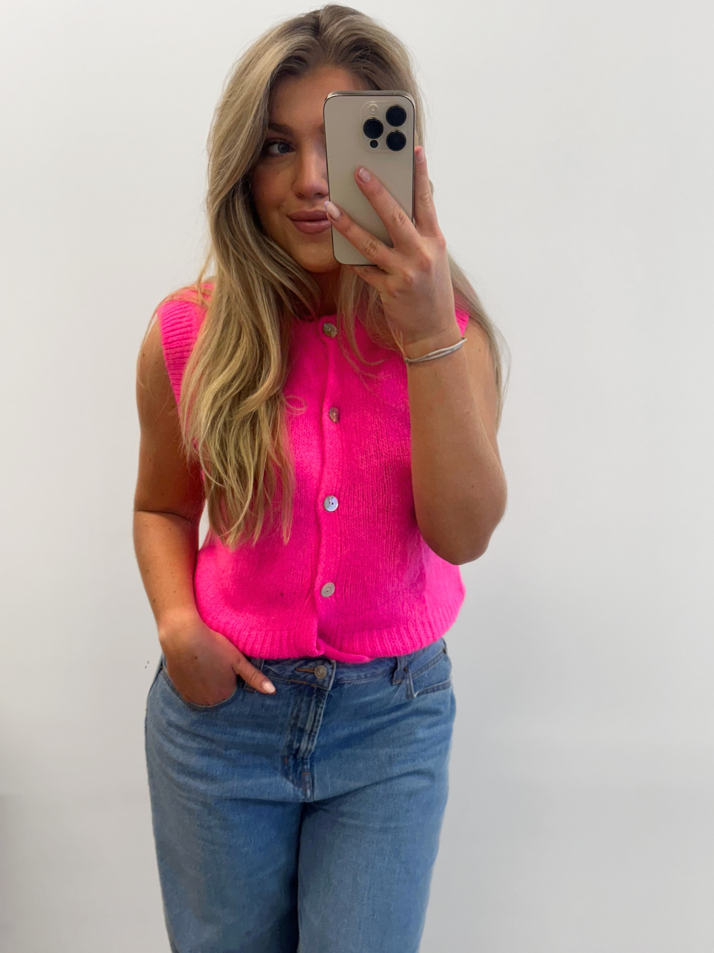 Bobbie gilet happy pink