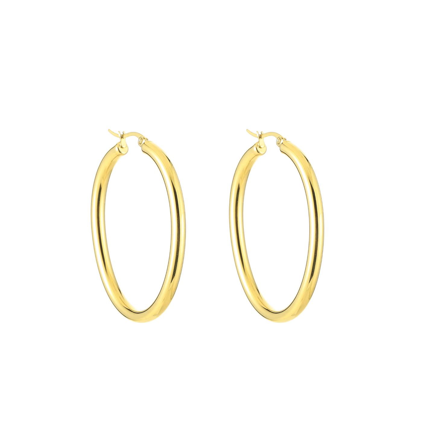 Ovale oorbellen hoops