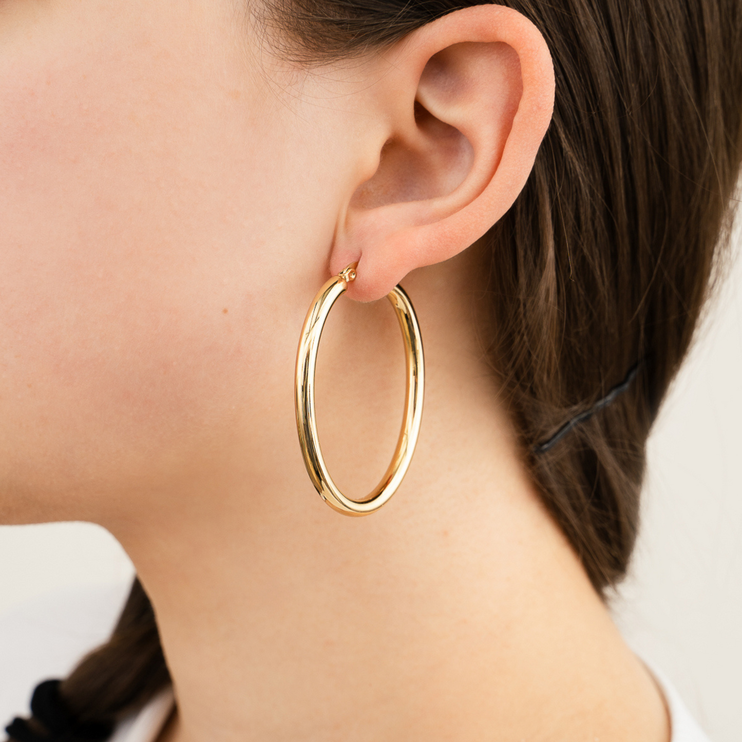 Ovale oorbellen hoops