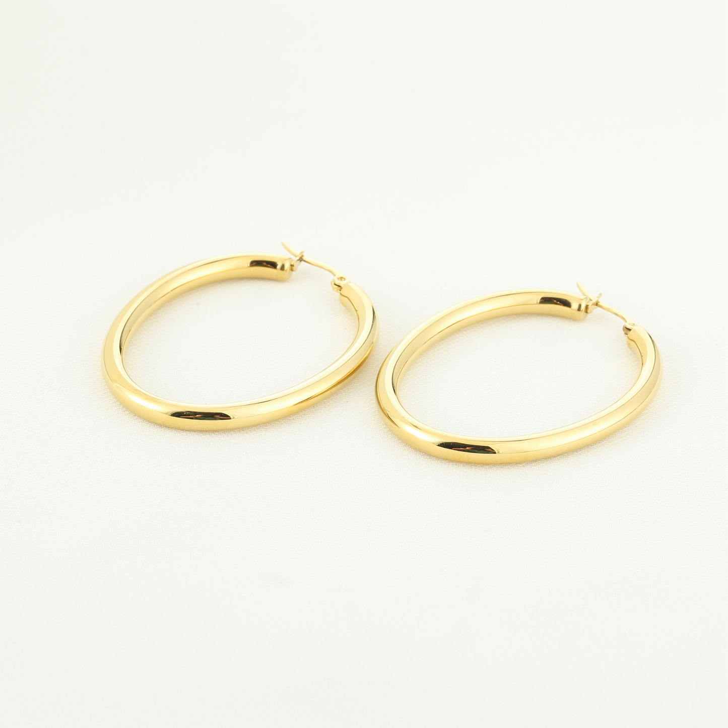 Ovale oorbellen hoops