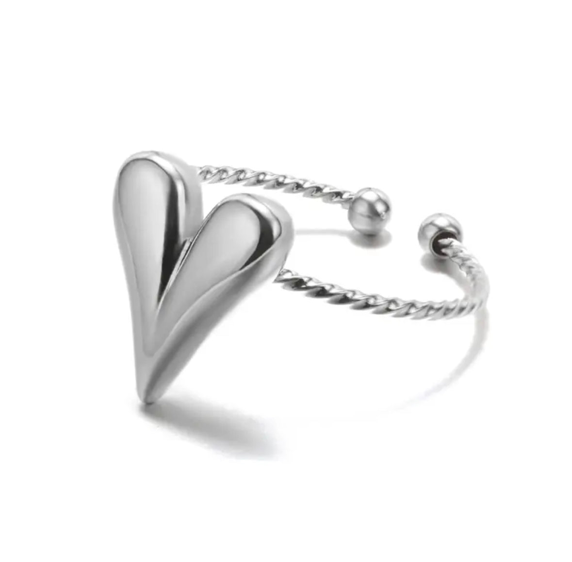 Ring lovely heart zilver