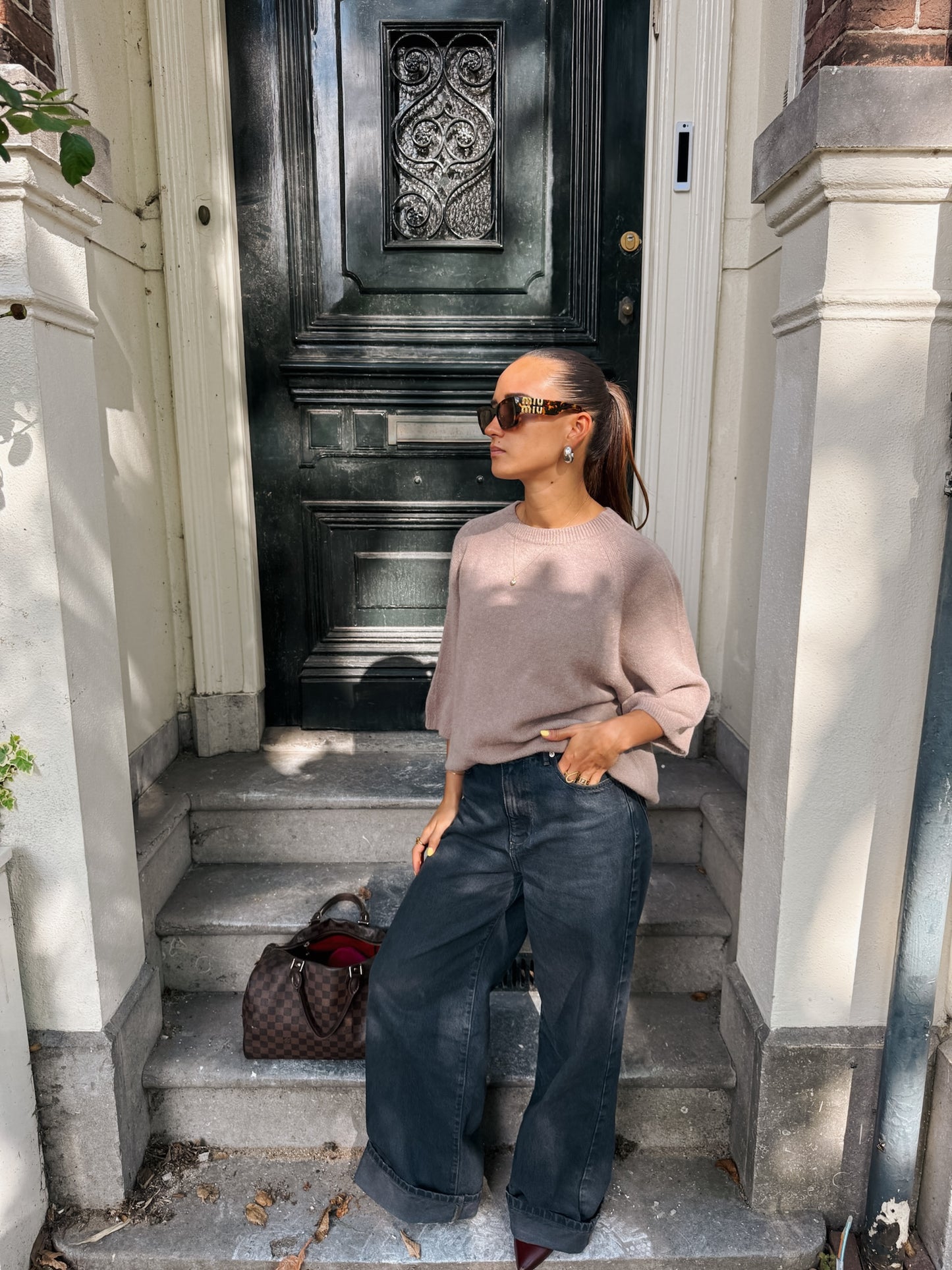 Noor knit taupe