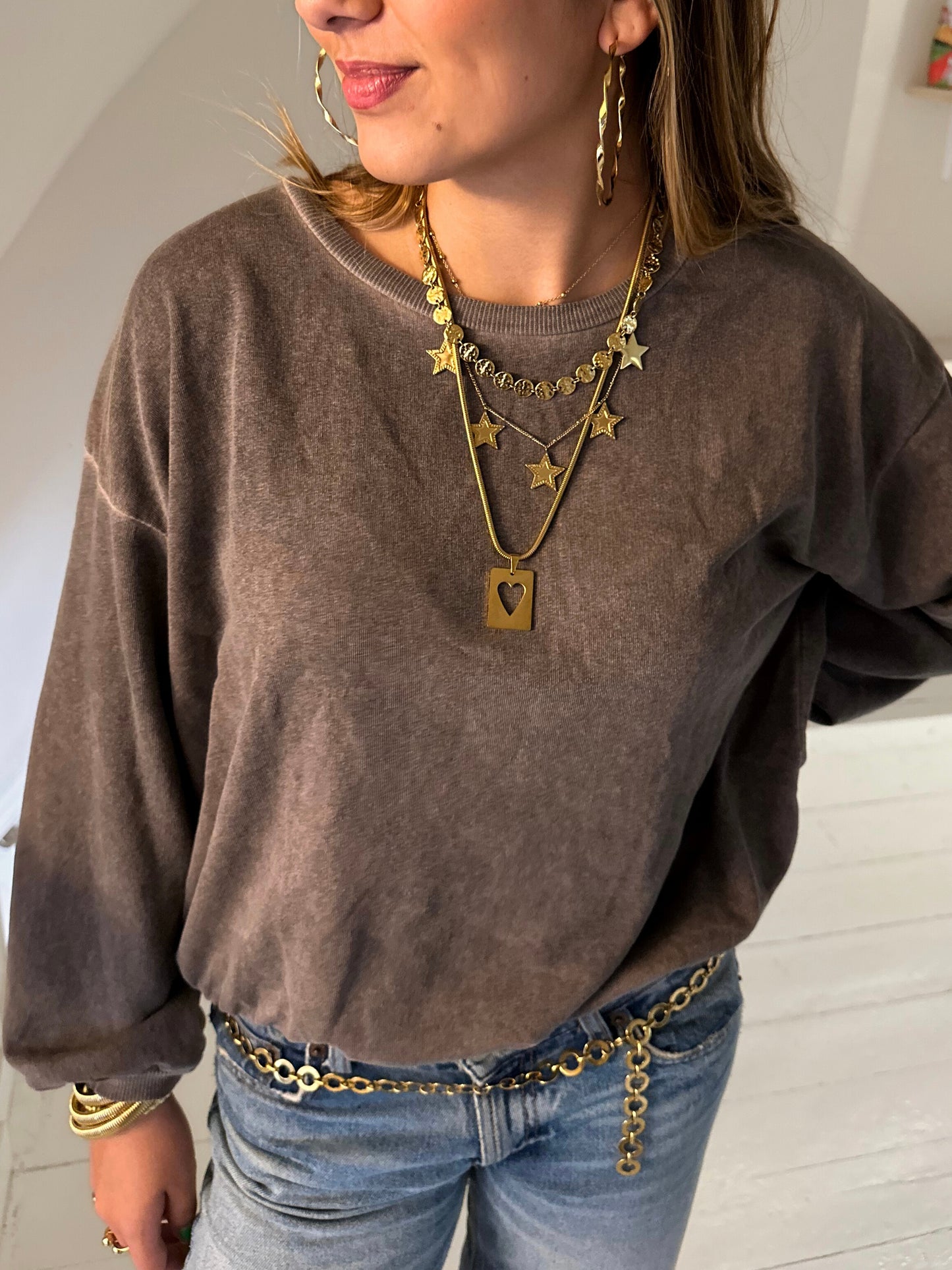 Ava sweater bruin