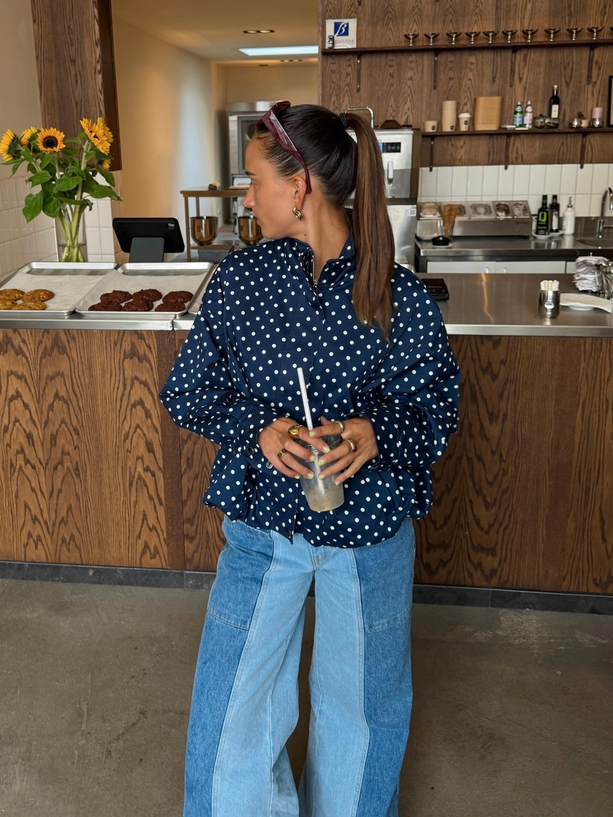 The polkadot bomber navy - pre order