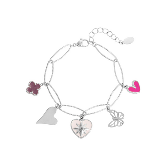 Bedelarmband Loua zilver