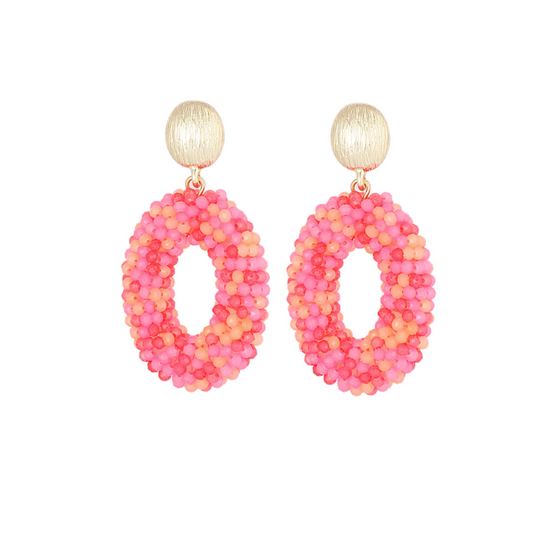 Coral pink earrings