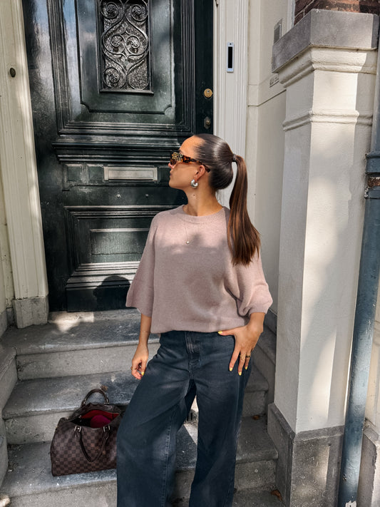 Noor knit taupe