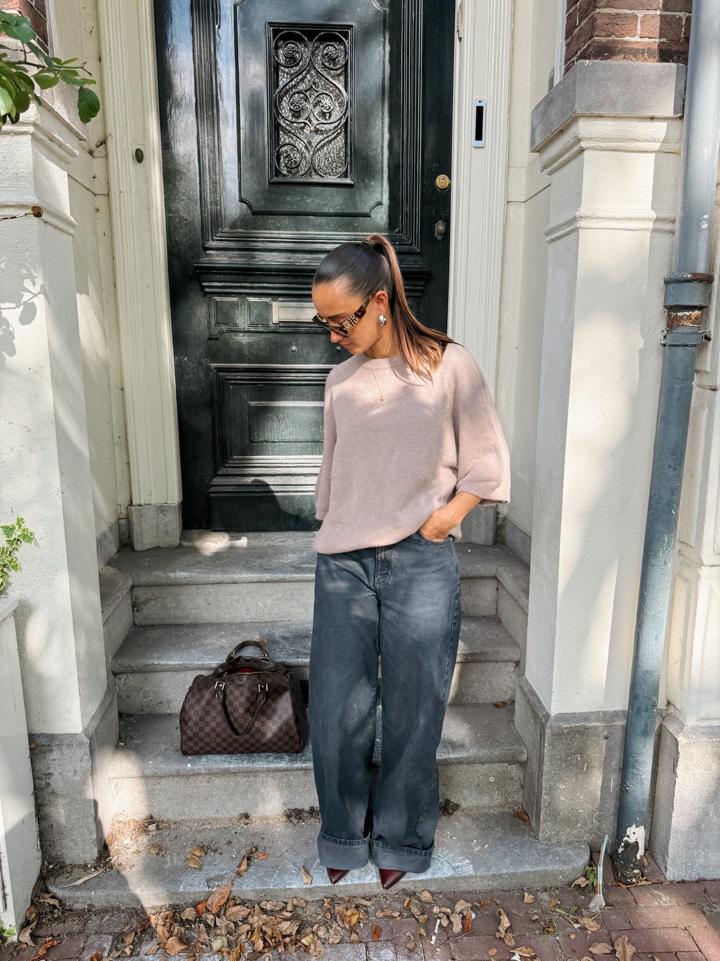 Noor knit taupe