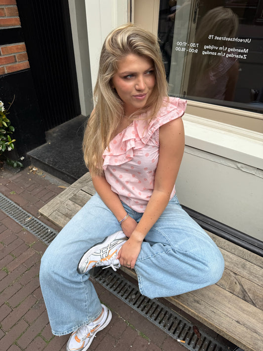 Suus dots top roze