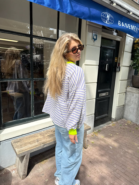 Novi striped sweater lila