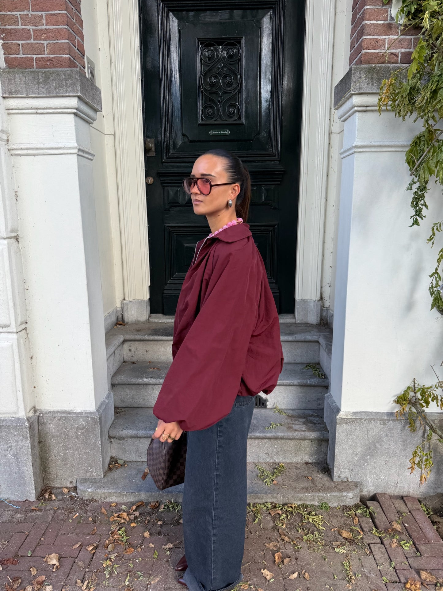 Miley bomber burgundy