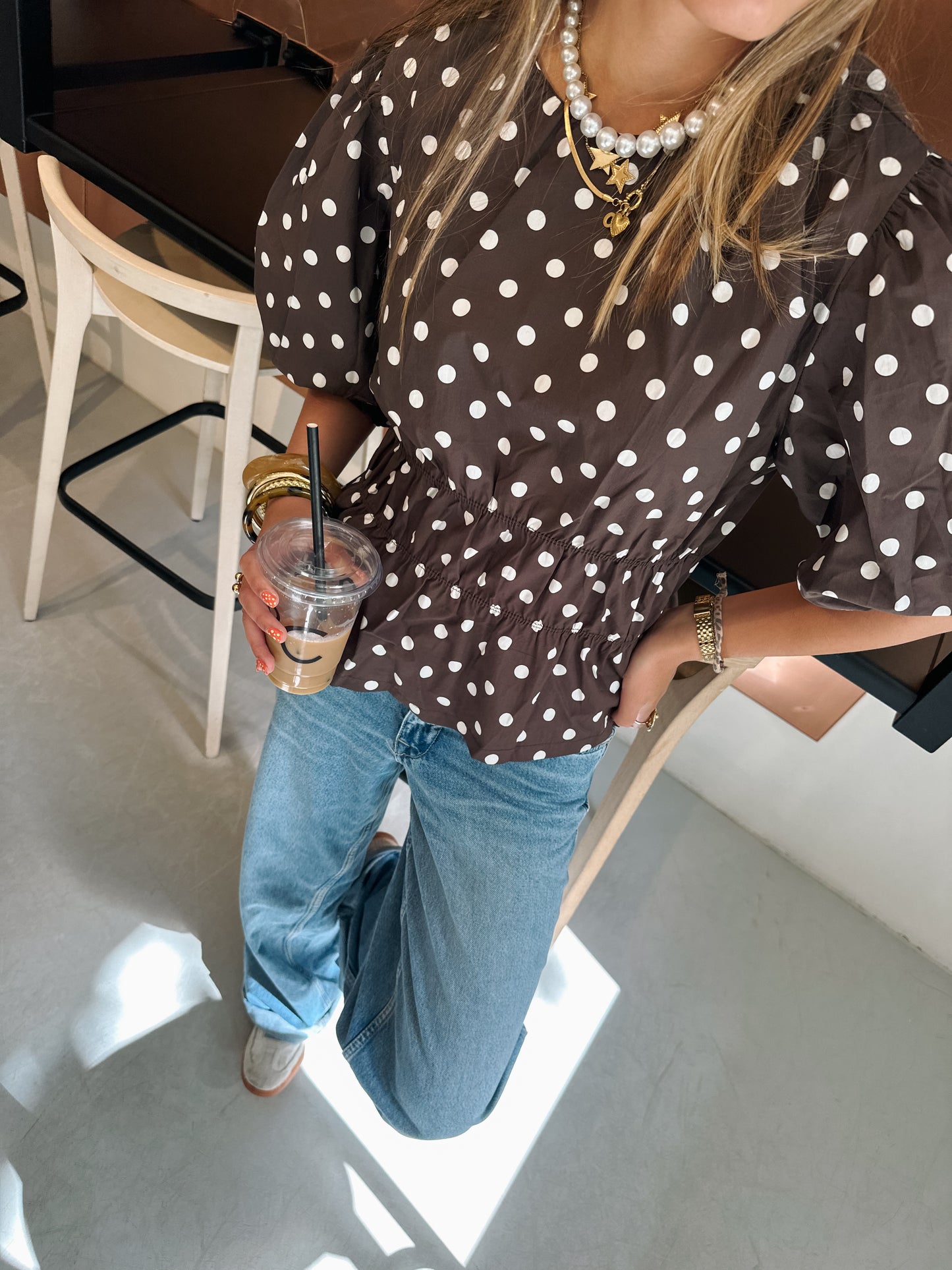 June top polkadot chocolate - pre order