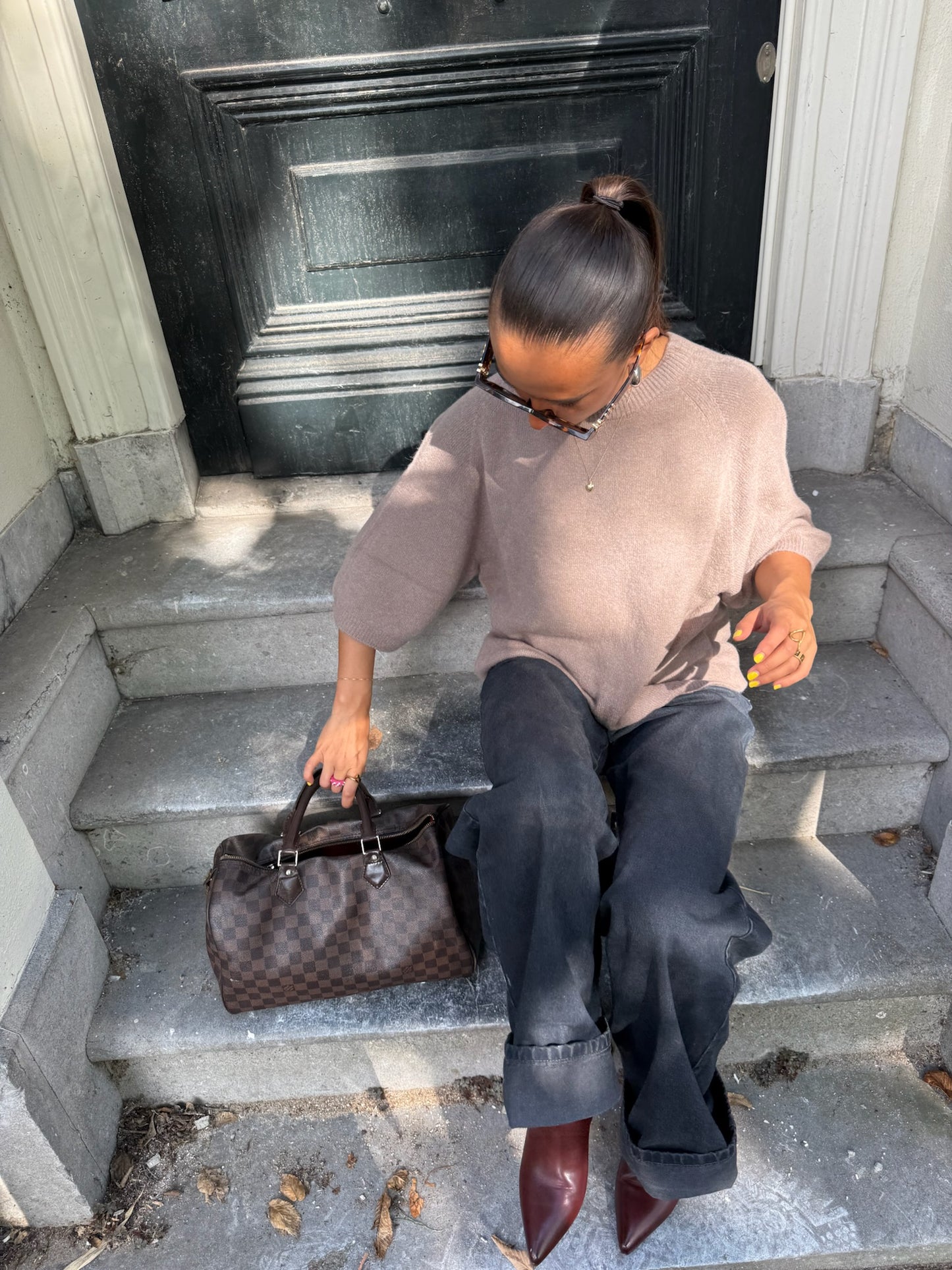 Noor knit taupe