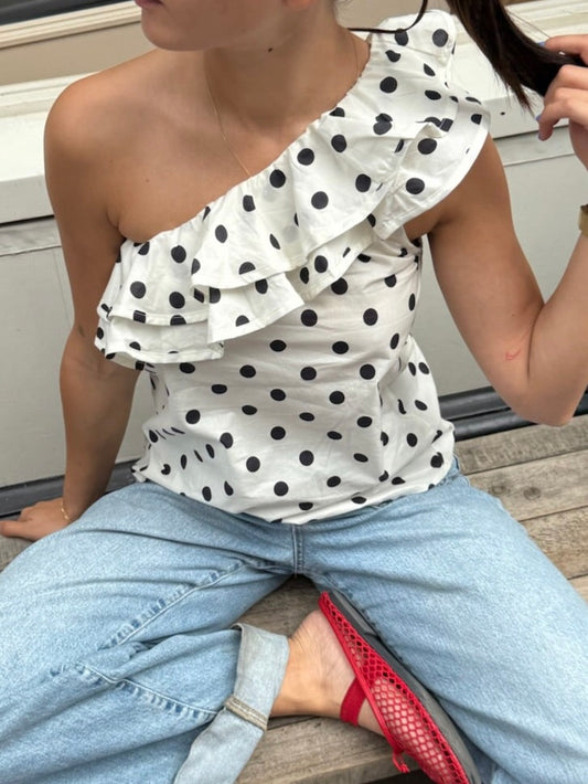 Suus dots top wit