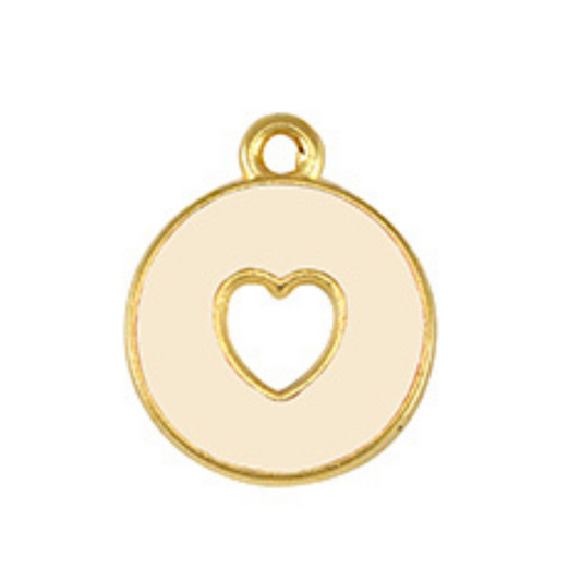 Bedel cream hartje goud