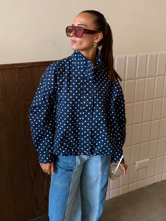 The polkadot bomber navy - pre order