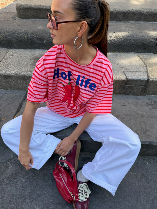 Blair t-shirt rood/roze