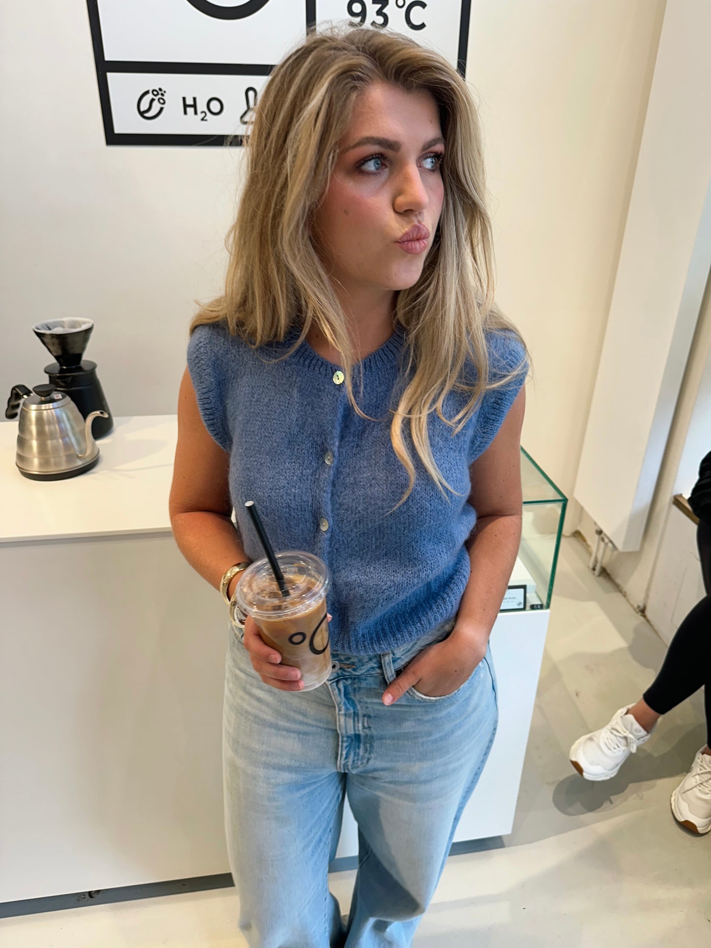 Sophia gilet jeansblauw