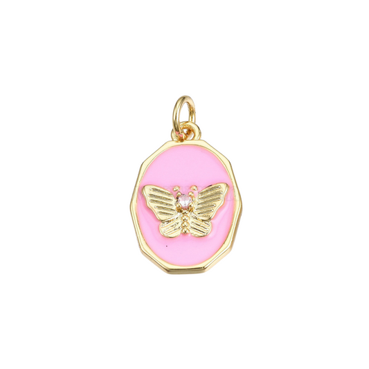 Bedel vlinder roze
