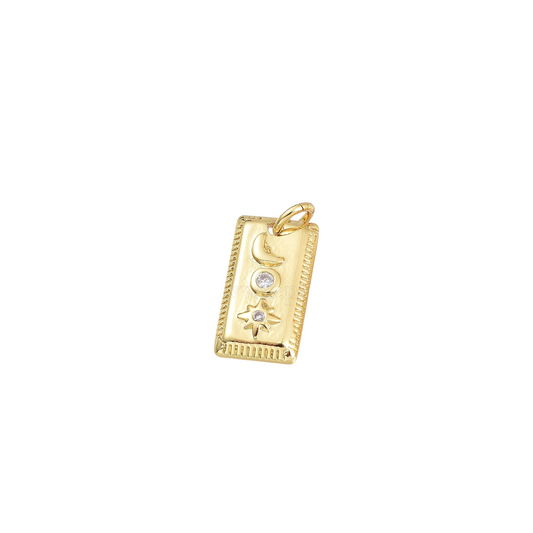 Bedel mini rechthoek goud