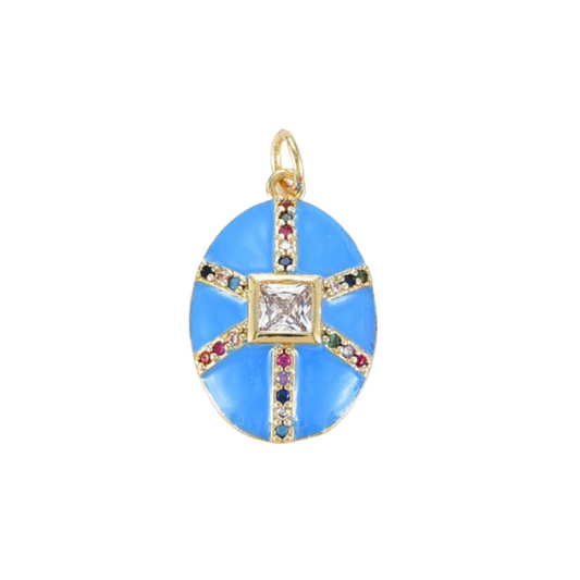 Luxe bedel blauw zirconia
