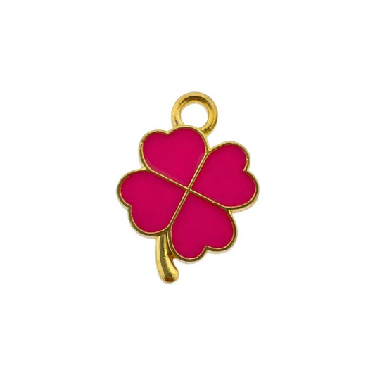 Klavertje 4 bedel roze
