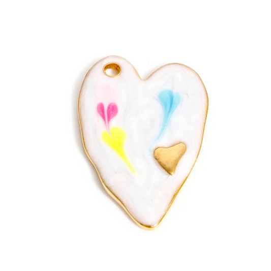 Bedel colourful heart white