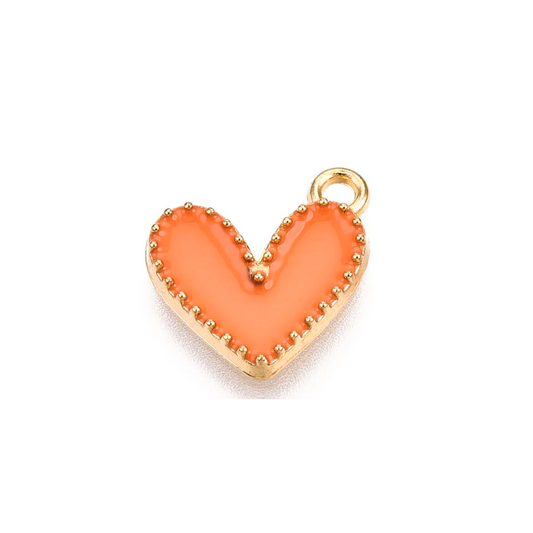 Bedel oranje hartje medium grootte