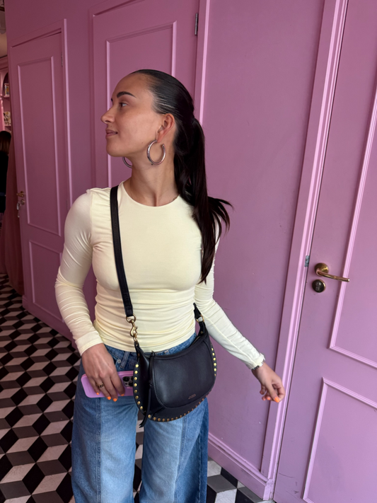 Butter yellow top lange mouw