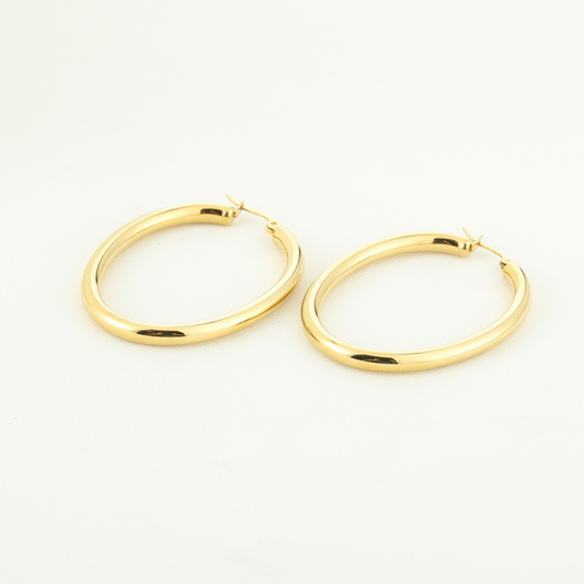 Ovale oorbellen hoops