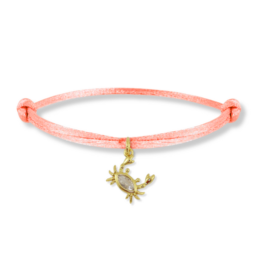 Crab satin bracelet